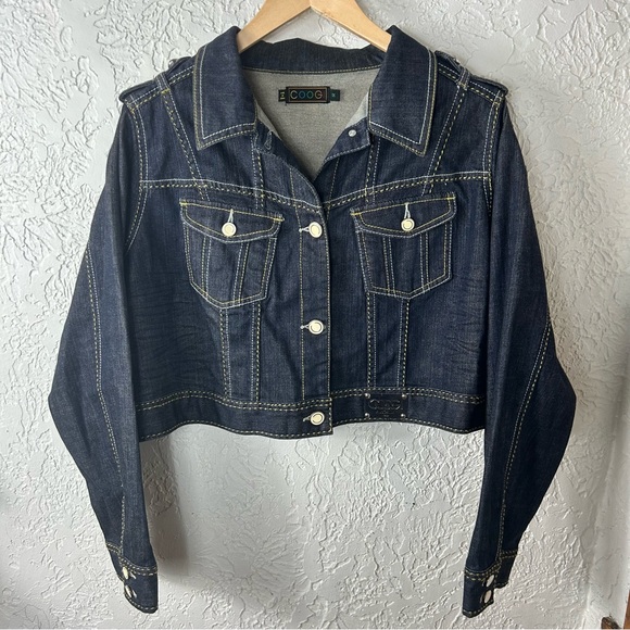COOGI | Cropped Embellished Denim Jacket - Picture 3 of 16